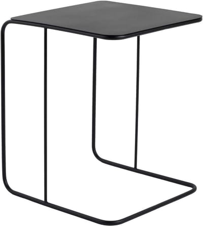 Metalen bijzettafel - Decoratie tafel - Woonkamer inrichten - Industriële stijl - 47 x 46 x 57 cm - Zwart