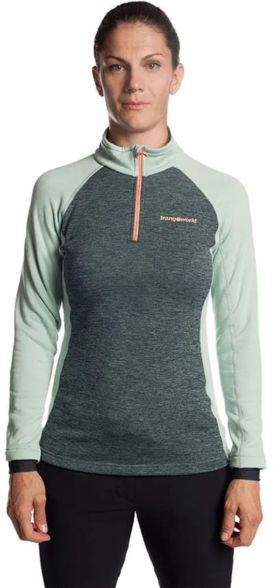 Trangoworld Palieres Fleece Met Halve Rits Groen M Vrouw