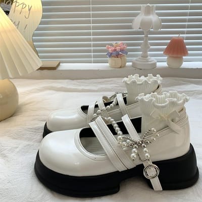 Dikkere Zolen Jk College Stijl Lolita Kleine Leren Schoenen Vrouwelijk Britse Stijl Franse Niche Zoet Cool Mary Jane Schoenen Hoge Hak Zomer 38 gray
