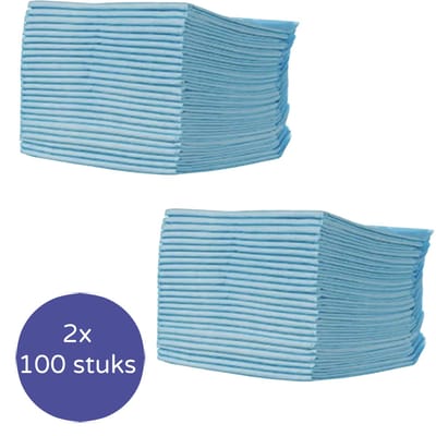 Combideal Hondentoilet - Trainingspad - Zindelijk Maken - 45x33 cm - Blauw - 2x 100 Stuks (200 Stuks)
