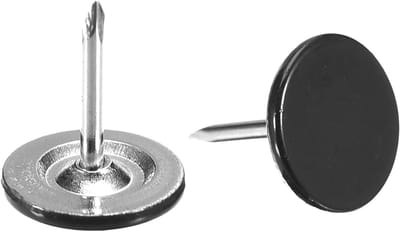 100 Stuks Zware Platte Duimspelden, Decoratieve Spijkers voor Muur, Meubels en Prikbord - 11mm x 13mm Kantoor- en DIY Gebruik