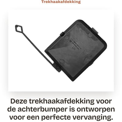 Dailygoods- Trekhaakafdekking Duurzaam - Trekhaakdop - Achterbumper - Ongeverfd - Eenvoudige installatie - Hoogwaardig kunststof