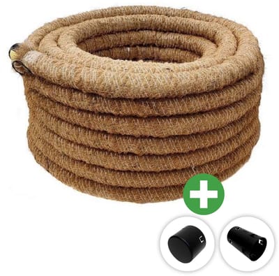 Deltaline Drainagebuis Kokos & PE – 50 mm – 15 m – Incl. Eindkap & Sok Klikmof 50 mm PP - 5 t/m 25 m - Drainage