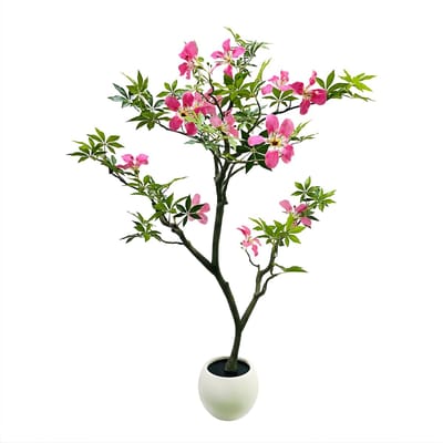 Kunstmatige Magnoliaboom - Voor Binnen & Buitenveranda - Decoratieve Kunstplant - Roze Bloesem - Pinke-120cm