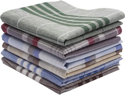 Set van 6 Heren Zakdoeken van 100% Katoen, 40 x 40 cm, Luxe en Ademend, Perfect voor Dagelijks Gebruik
