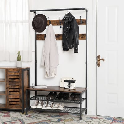 Bobbel Home - Garderoberek Met Kapstok - 182x41,5 cm