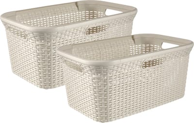 Curver Style Wasmand - 45L - 2 stuks - Wit