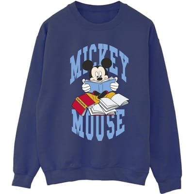 Disney Dames/Dames Mickey Mouse Boeken Lezen Sweatshirt (Marineblauw)