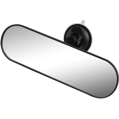 Rétroviseur, rétroviseur intérieur universel pour voiture et camion avec ventouse, 220 x 65 mm noir