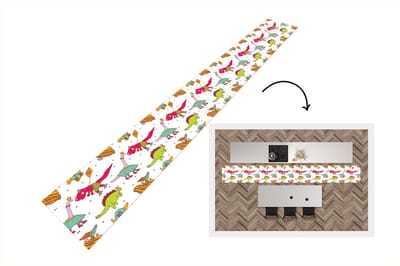 Keukenloper - Keukenmat - Patronen - Dino - Kleuren - 400x50 cm - Keuken vloerkleed