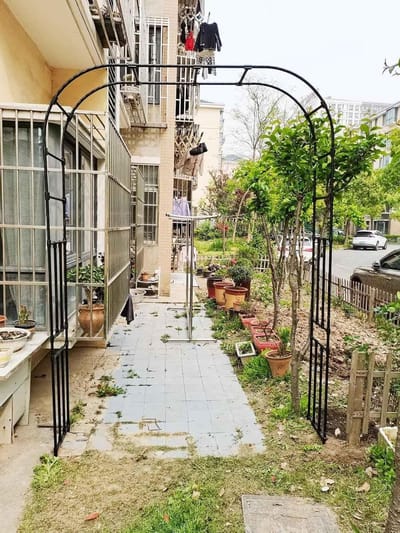 Metalen Tuinboog - Klimrek Pergola - Tuin Decoratie - Rozenhuis Ontwerp - Tot 3.2 M - Zwart