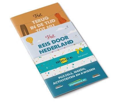 Reis door Nederland Doeboek + Terug in de Tijd tot Nu Doeboek - voor senioren - puzzels varia, kwissen, spelletjes - activiteitenbegeleiding - cadeauset