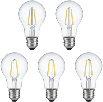 SPL E27 LED Lamp 4W met Dag en Nacht Sensor - Warm Wit - LED Filament - Vervangt 40W - 5 Stuks