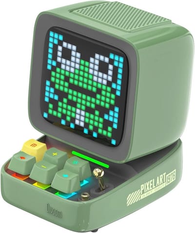 Draagbare Pixel Art LED Luidspreker met Tijdsaanduiding en Multimedia Functies