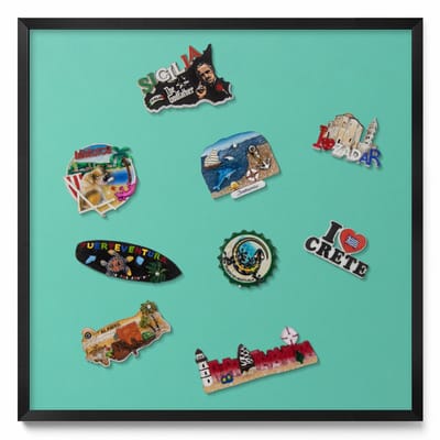Tulup Magneetbord met Zwarte Frame - Munt Magnetisch Bord in Verschillende Kleuren - 50 cm x 50 cm - Muntkleur - Magneetbord met Effen Frame - Magnetisch Bord Decoratief - Magneetbord Multifunctioneel