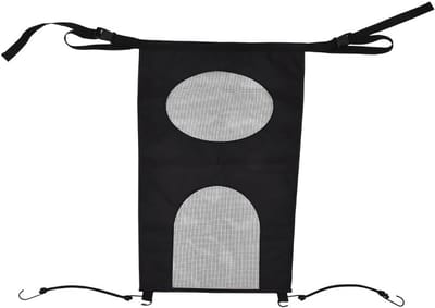 Famanu - Zwarte verstelbare hondenautobarrière, 600D dubbele mesh achterbank barrière universele anti-huisdier krassen, eendelig ontwerp hondenbescherming netbarrière waterdichte accessoires voor