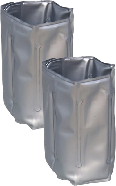 Gerimport Wijnfles koeler/wijnkoeler zilver - 2x - zomer accessoires - koelelement