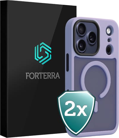 Hoesje 2 Stuks - Geschikt voor Apple iPhone 17 Pro - Magsafe Compatible - Sterk & Shockproof - Shock Proof Case - Back Cover - Telefoon Hoes - Lila