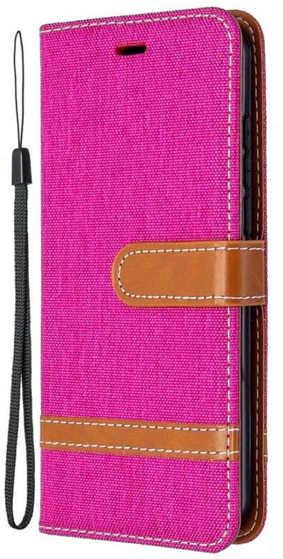 Coverup Hoesje - Geschikt voor Nokia 1.3 Hoesje - Coverup Denim Book Case - Roze