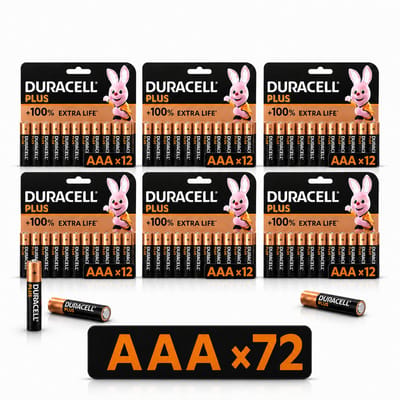 Duracell AAA Batterijen - Alkaline - 1,5V - LR03 - 72 stuks