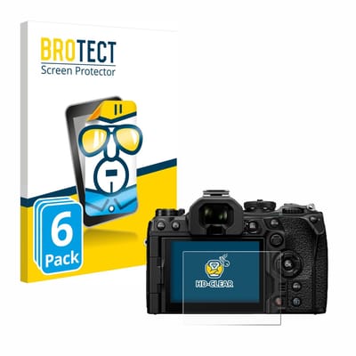 BROTECT - Screenprotector voor Olympus OM System OM-1 Mark II / OM-3 - Folie Beschermfolie transparant 6 Stuks