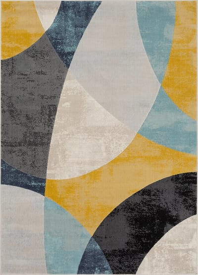 SURYA Bea vloerkleed scandinavisch boho meerkleurig blauw