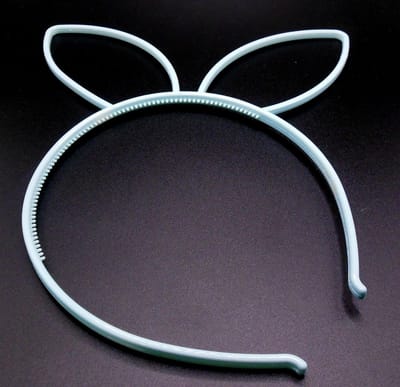 Diadeem met grote oren mintblauw - kinderfeestje - verjaardag