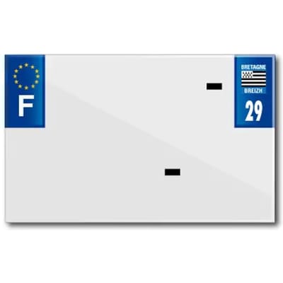 Blanco PVC nummerplaatstrip Top Plaq 29