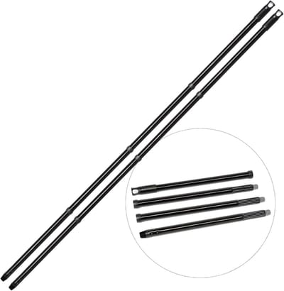 Novaliv 2x Veelzijdige Premium Schroefbezemsteel 137 cm - 2,6 cm Stabiel Duurzaam Zwart Verstelbaar 137 cm tot 94,5 cm Perfect voor vegen, schrobben en ramen lappen Hoogwaardige metalen constructie