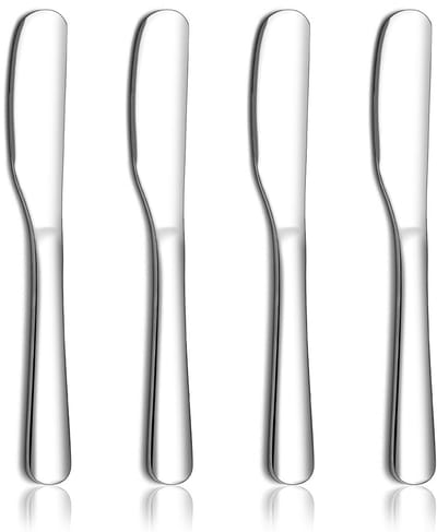 Set van 4 roestvrijstalen buttermessen voor keuken en feestjes