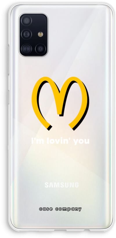 Case Company® - Hoesje geschikt voor Samsung Galaxy A51 4G hoesje - I'm lovin' you - Soft Cover Telefoonhoesje - Bescherming aan alle Kanten en Schermrand