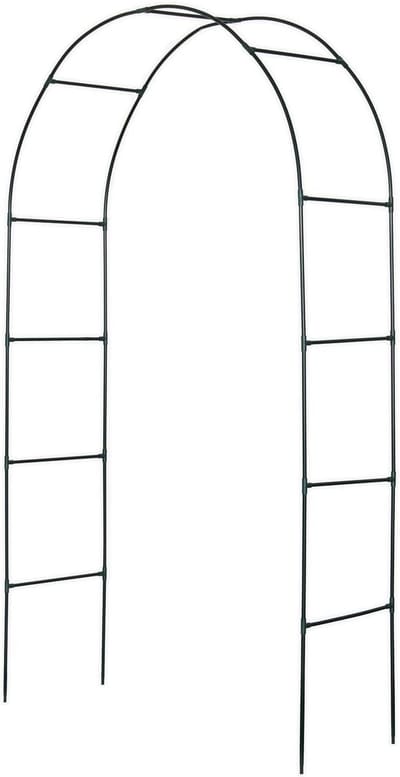 Rozenboog Tuinpoort - Poortboog Trellis - Planten Klimhulp - Gepoedercoat Staal - 240 cm - Groen