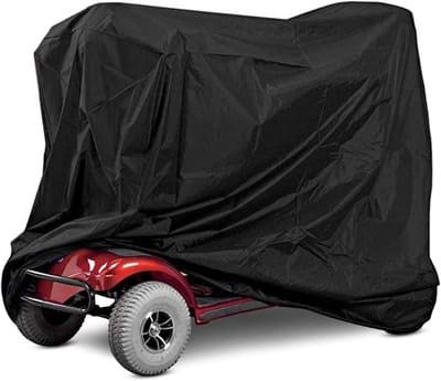 Zwarte Quad Bike Hoes - Zware Motorhoes voor Go-Karts met Beveiligingsgaten en Opbergtas voor Scooters en Mopeds