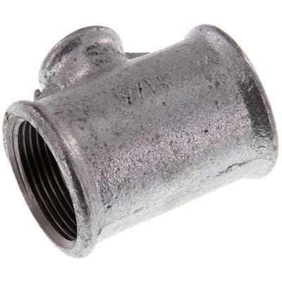 Rp 1 1/4'' x Rp 1/2'' Verzinkt Gietijzeren T-stuk 25 Bar