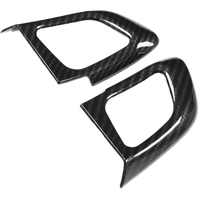 2 stuks Links Auto Stuurwiel Knop Cover Trim voor Land Rover Range Rover Evoque 12 17 black