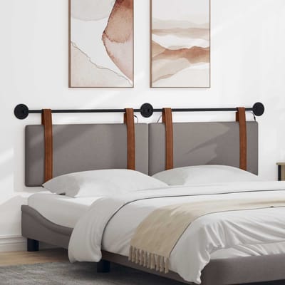 vidaXL - Hangend - hoofdbord - Taupe - Antiek - PU