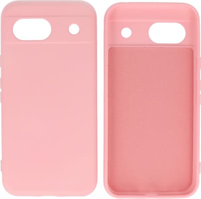 Hoesje Geschikt voor Google Pixel 8A - Fashion Telefoonhoesje Backcover - Siliconen Hoesje - Roze