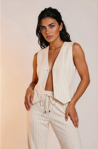 MI PIACE - Travel Gilet Stripe 2294 Kit Dark Blue Pin - Maat : L