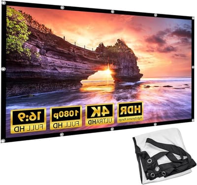 Projectiescherm - Filmscherm Beamer - Thuisbioscoop Creëren - Kreukvrij Polyester Canvas - 100 Inch 16:9 - Wit