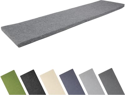 Garronda Bankkussen 160x40 cm – 4 cm dik – Waterafstotend & UV-bestendig – Grijs GD-AM-Dino