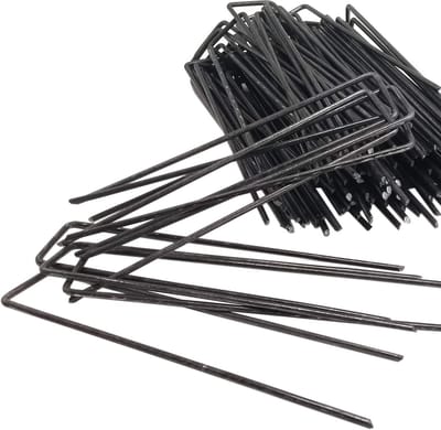 Grondankers U-vorm - Tuinhaken Bevestigingspennen - Tuin Werk - Roestbestendig Verzinkt Staal - 150 x 25 mm
