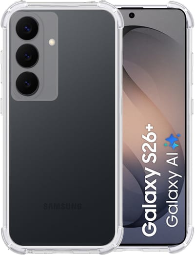 Hoesje geschikt voor Samsung Galaxy S26 Plus - Anti Shock siliconen Backcover - Arara Hoesje - transparant