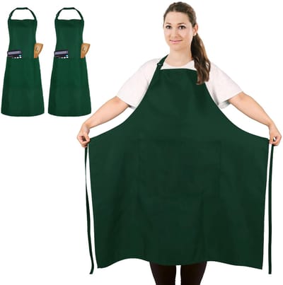 Unyqoos® Uniseks Oversized Keukenschorten Set met Aanpasbare Nek- en Rugbanden, Ideaal voor Koken en Werk