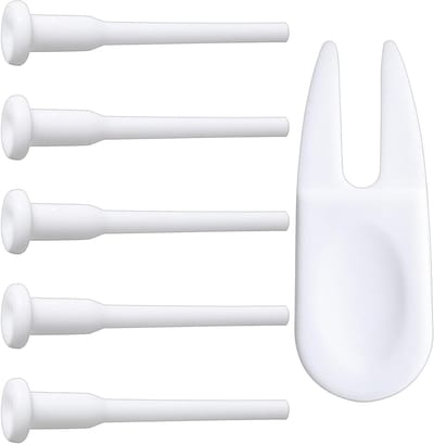 Yogabal stoppers - Reservepluggen set - Fitness bal onderhoud - Luchtdicht ontwerp - 6-delige set - Wit