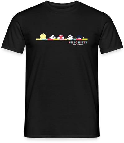 Hello Kitty En Vrienden Achterste T-Shirt Heren