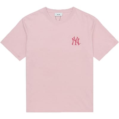 T-shirt Respirant à Manches Courtes Col Rond Pullover Sportif MLB Hauts Unisexe 3ATSM0563-50PKL XL white