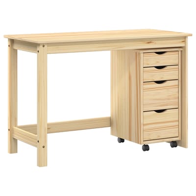 vidaXL - Bureau - en - rolkast - set - MOSS - 2 - st - Bruin