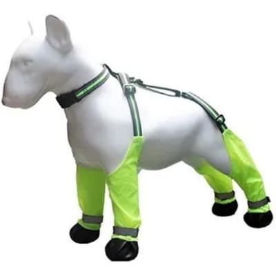 Outil de promenade pour chien en extérieur, lacets anti-salissures pour chien d'été, bottes réfléchissantes pour chien, semelle souple imperméable, ne peut pas secouer les chaussures pour animaux de compagnie S