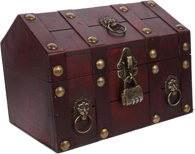 Houten Sieradenkist - Opbergdoos - Sieraden Organiseren - Met Slot - 24x17x18cm - Rood