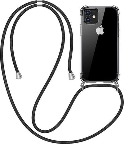 Hoesje geschikt voor iPhone 14 - Backcover - Flexibel - Koord - TPU - Transparant